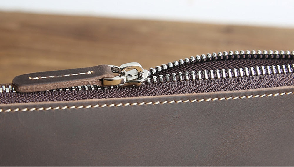 The Pallavi | Handmade Leather Pencil Case - Leather Makeup Bag from STEEL HORSE LEATHER
