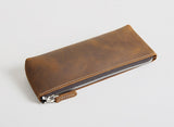 The Pallavi | Handmade Leather Pencil Case - Leather Makeup Bag from STEEL HORSE LEATHER