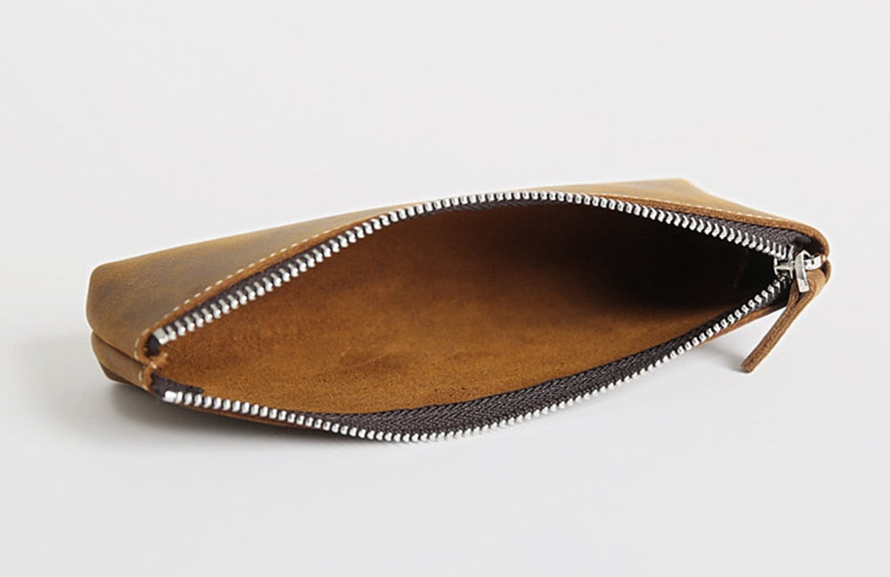The Pallavi | Handmade Leather Pencil Case - Leather Makeup Bag from STEEL HORSE LEATHER
