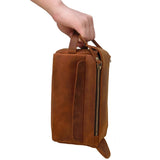 Dado Leather Dopp Kit | Handmade Leather Toiletry Bag from STEEL HORSE LEATHER