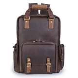 The Gaetano | Large Leather Backpack Camera Bag with Tripod Holder from STEEL HORSE LEATHER