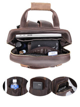 The Gaetano | Large Leather Backpack Camera Bag with Tripod Holder from STEEL HORSE LEATHER