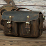 The Faust Leather Camera Bag | Crossbody Vintage Camera Messenger Bag from STEEL HORSE LEATHER