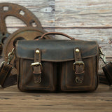 The Faust Leather Camera Bag | Crossbody Vintage Camera Messenger Bag from STEEL HORSE LEATHER