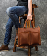 The Dagmar Leather Briefcase | Vintage Leather Messenger Bag from STEEL HORSE LEATHER