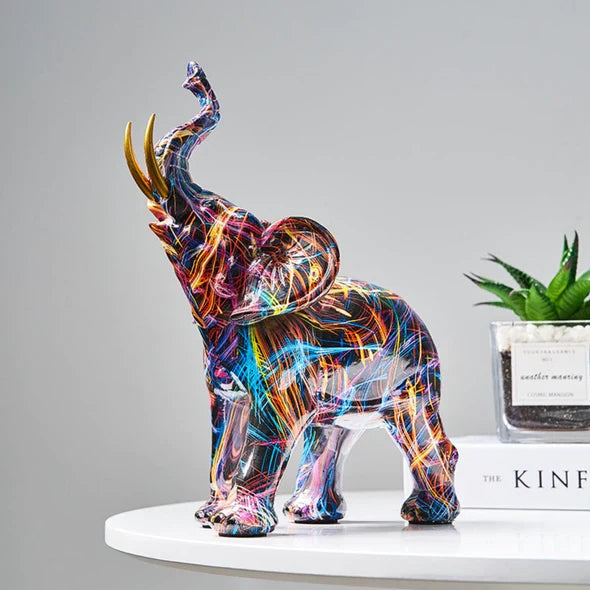 Creative Graffiti Elephant Figurine from Moderny