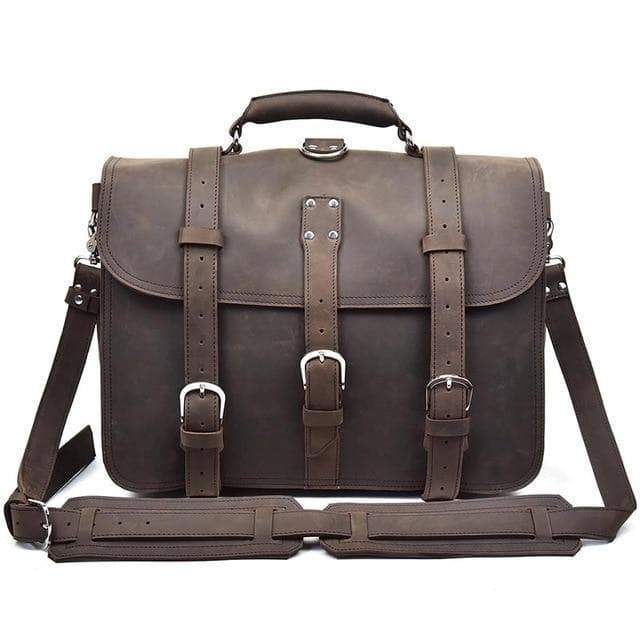 The Gustav Messenger Bag | Large Capacity Vintage Leather Messenger Bag from STEEL HORSE LEATHER