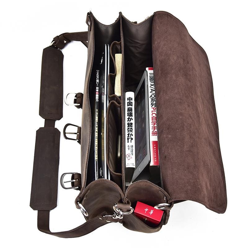 The Gustav Messenger Bag | Large Capacity Vintage Leather Messenger Bag from STEEL HORSE LEATHER