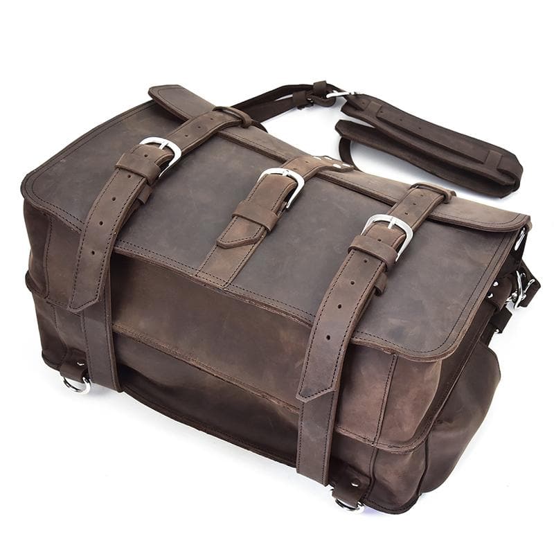The Gustav Messenger Bag | Large Capacity Vintage Leather Messenger Bag from STEEL HORSE LEATHER