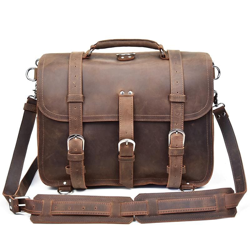 The Gustav Messenger Bag | Large Capacity Vintage Leather Messenger Bag from STEEL HORSE LEATHER