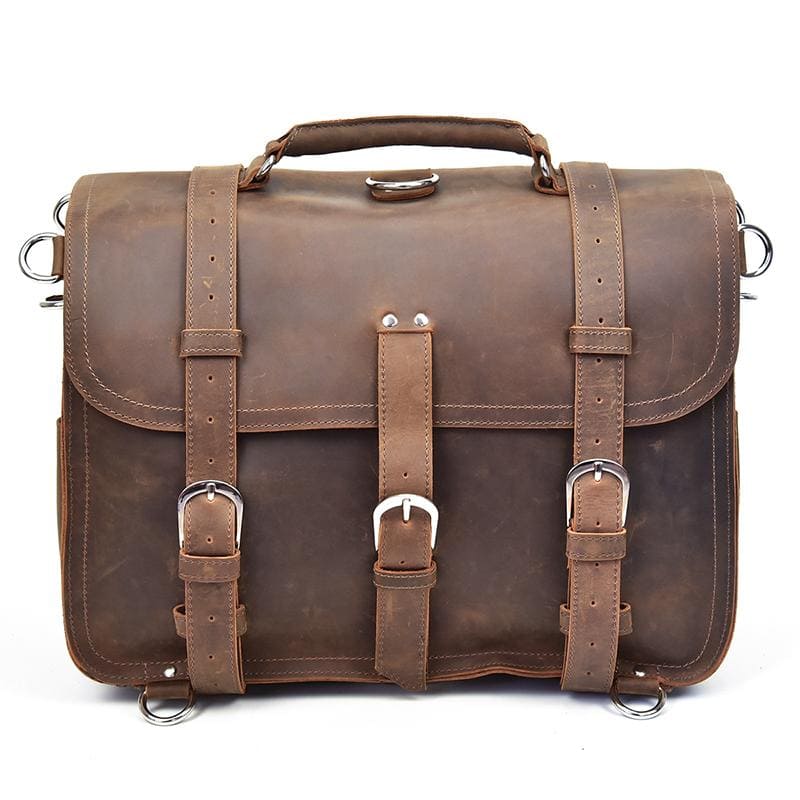 The Gustav Messenger Bag | Large Capacity Vintage Leather Messenger Bag from STEEL HORSE LEATHER