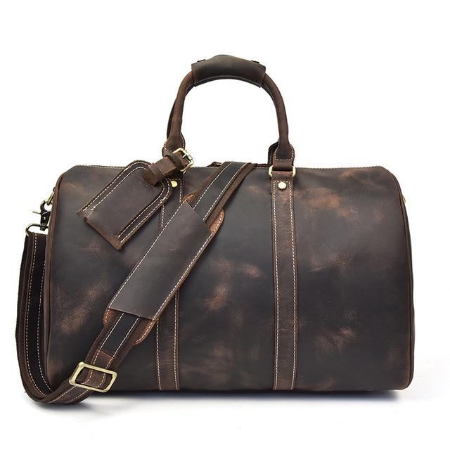 The Brandt Weekender | Small Leather Duffle Bag from STEEL HORSE LEATHER