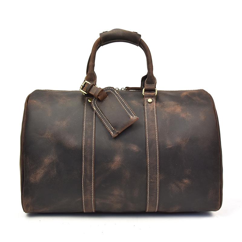 The Brandt Weekender | Small Leather Duffle Bag from STEEL HORSE LEATHER