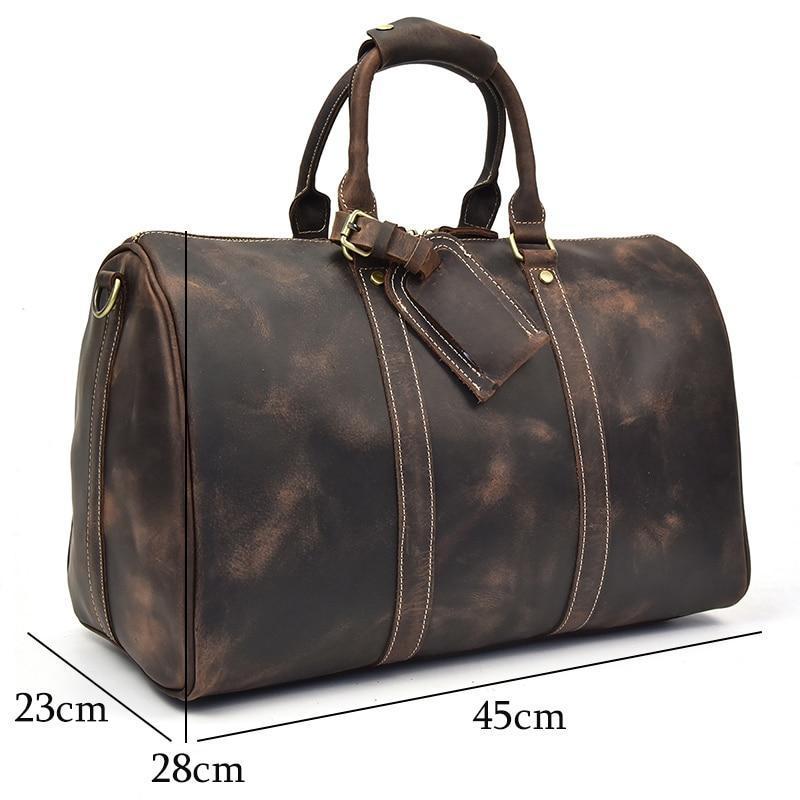 The Brandt Weekender | Small Leather Duffle Bag from STEEL HORSE LEATHER