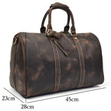 The Brandt Weekender | Small Leather Duffle Bag from STEEL HORSE LEATHER