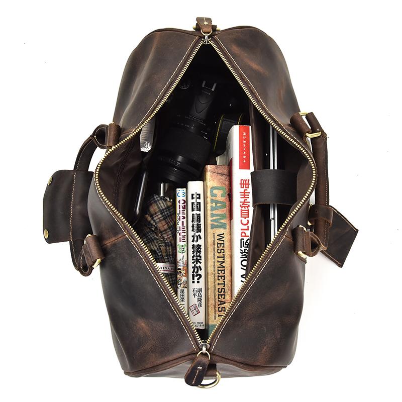 The Brandt Weekender | Small Leather Duffle Bag from STEEL HORSE LEATHER