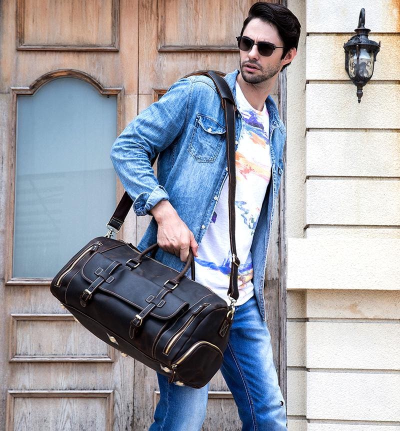 The Bard Weekender | Handmade Leather Duffle Bag from STEEL HORSE LEATHER