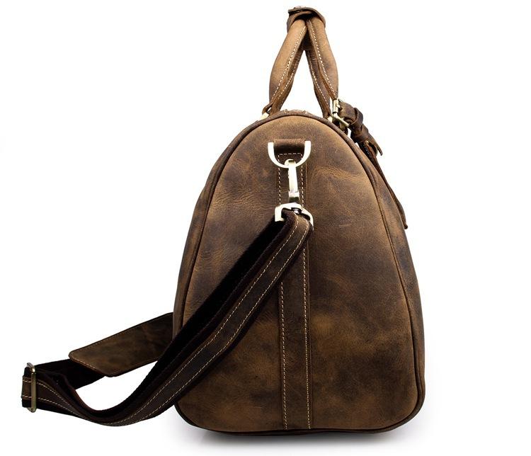 The Brandt Weekender | Small Leather Duffle Bag from STEEL HORSE LEATHER