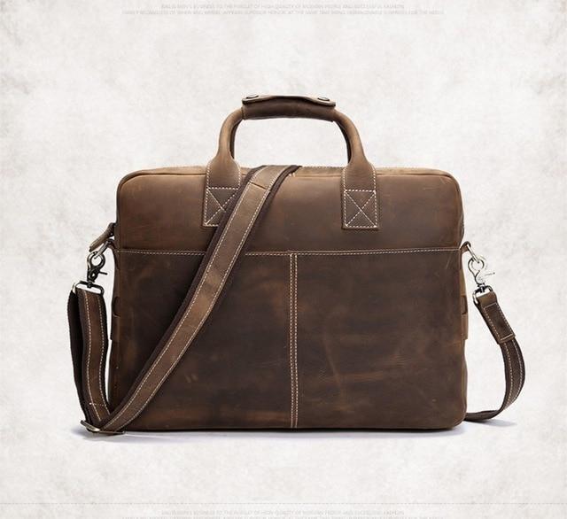 The Welch Briefcase | Vintage Leather Messenger Bag from STEEL HORSE LEATHER