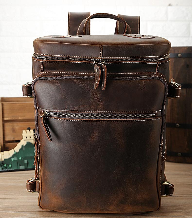The Raoul Backpack | Handmade Vintage Leather Backpack from STEEL HORSE LEATHER