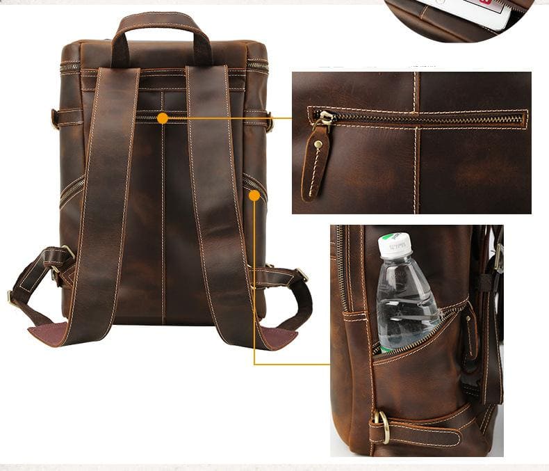 The Raoul Backpack | Handmade Vintage Leather Backpack from STEEL HORSE LEATHER