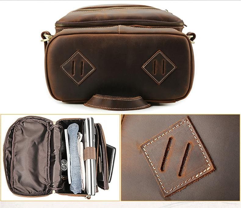The Raoul Backpack | Handmade Vintage Leather Backpack from STEEL HORSE LEATHER