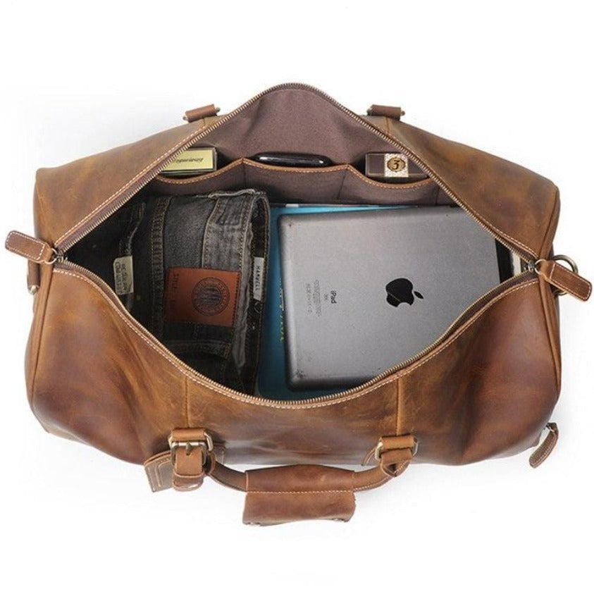 The Dagny Weekender | Large Leather Duffle Bag from STEEL HORSE LEATHER