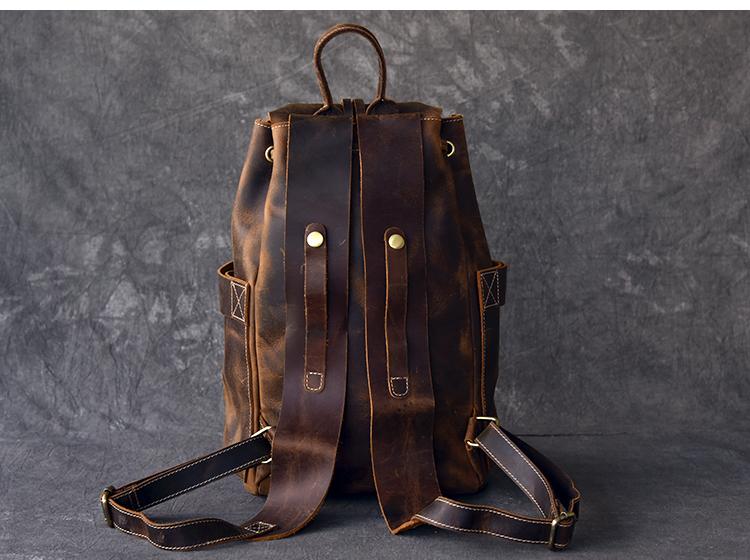 The Olaf Rucksack | Vintage Leather Travel Backpack from STEEL HORSE LEATHER