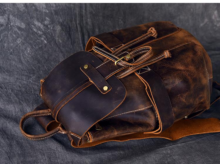 The Olaf Rucksack | Vintage Leather Travel Backpack from STEEL HORSE LEATHER