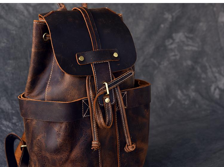 The Olaf Rucksack | Vintage Leather Travel Backpack from STEEL HORSE LEATHER