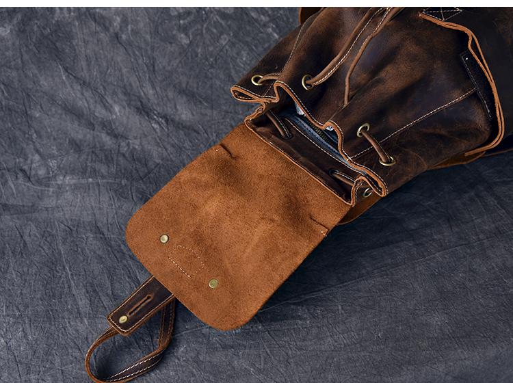 The Olaf Rucksack | Vintage Leather Travel Backpack from STEEL HORSE LEATHER