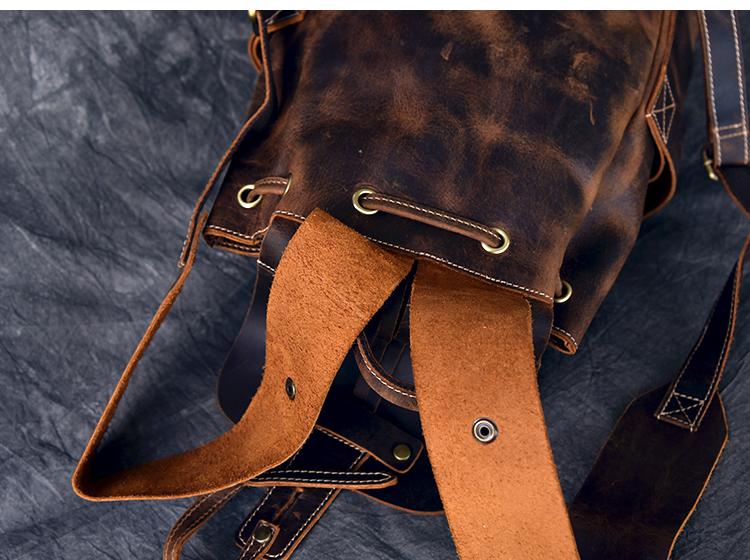 The Olaf Rucksack | Vintage Leather Travel Backpack from STEEL HORSE LEATHER