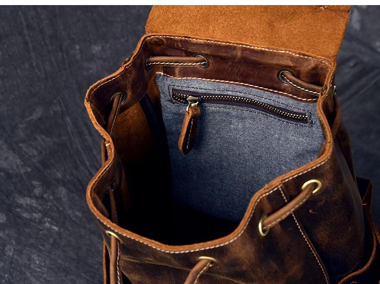 The Olaf Rucksack | Vintage Leather Travel Backpack from STEEL HORSE LEATHER