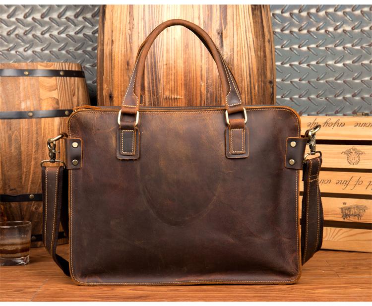 The Viggo Briefcase | Genuine Leather Messenger Bag from STEEL HORSE LEATHER