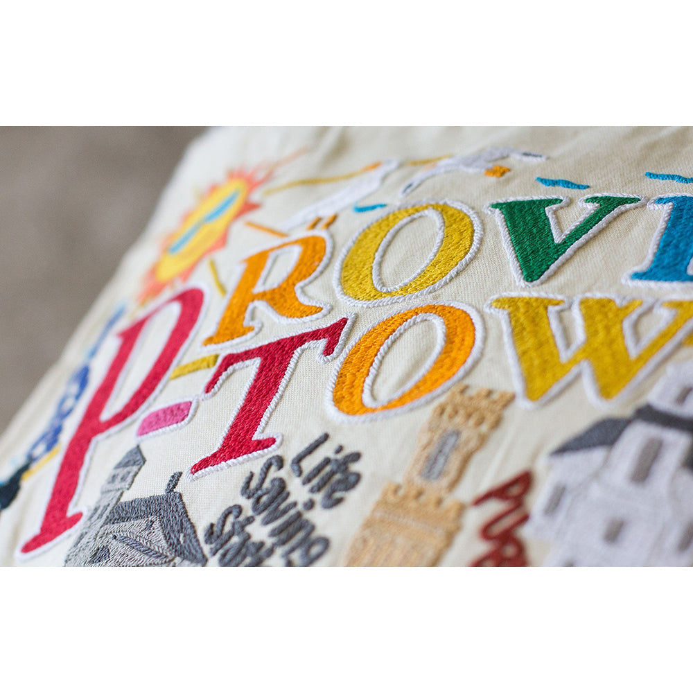 Provincetown Hand-Embroidered Pillow from Quirks!