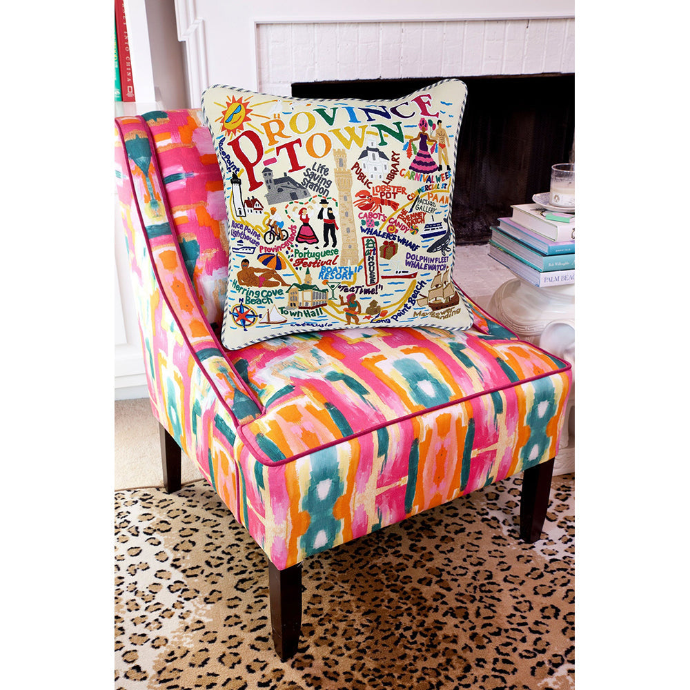 Provincetown Hand-Embroidered Pillow from Quirks!