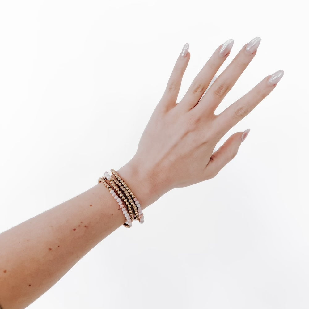 Avary Glass and Metallic Bead Bracelet from Pretty Simple