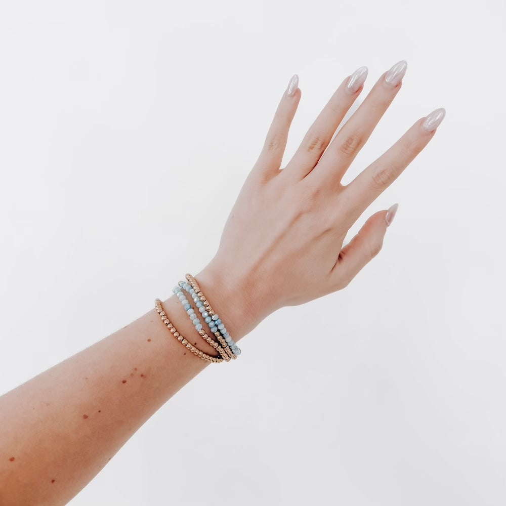 Avary Glass and Metallic Bead Bracelet from Pretty Simple