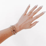 Metallic Glass Bead Stretch Bracelet from Pretty Simple
