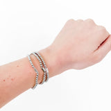 Metallic Glass Bead Stretch Bracelet from Pretty Simple