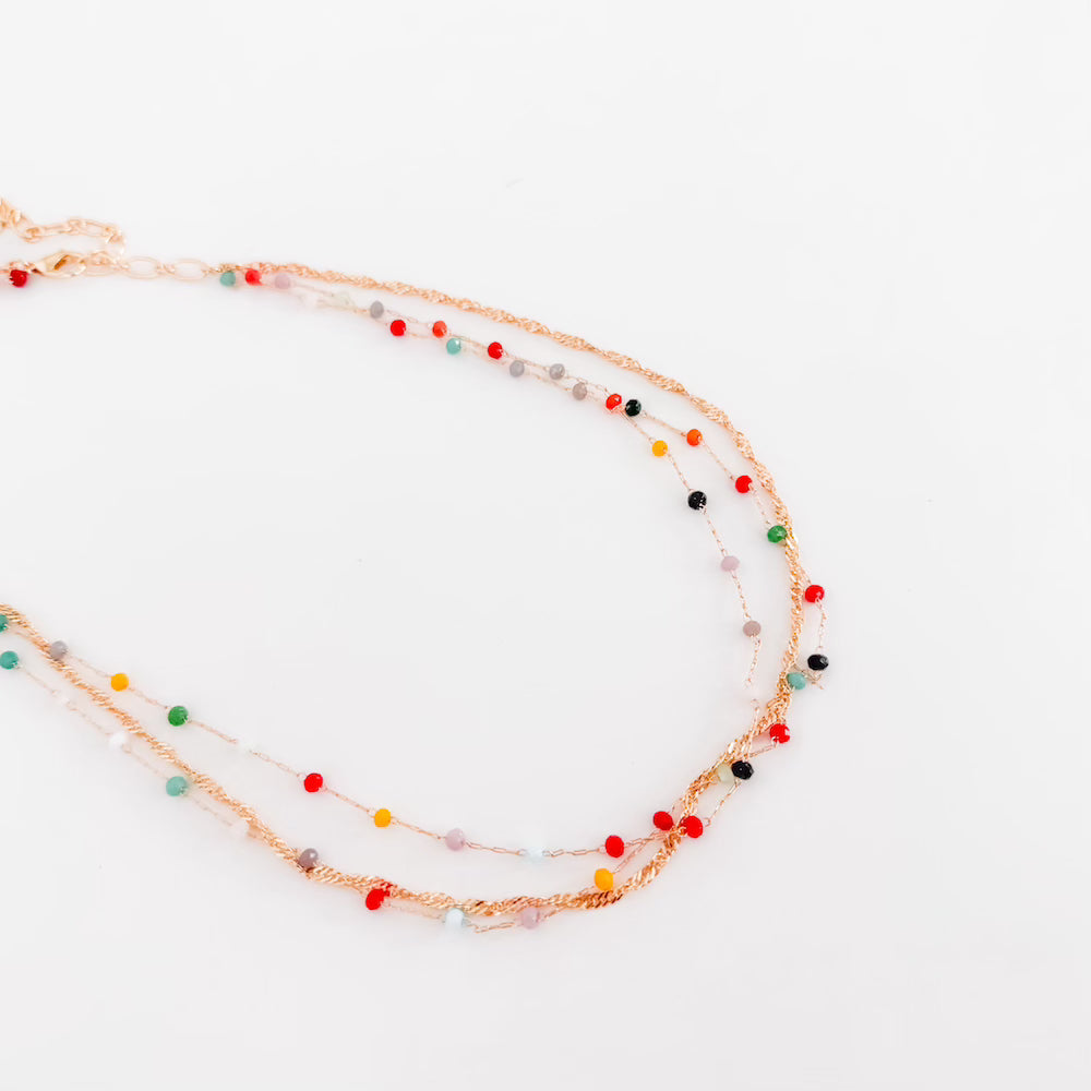 Multi Layered Beaded Chain Necklace from Pretty Simple