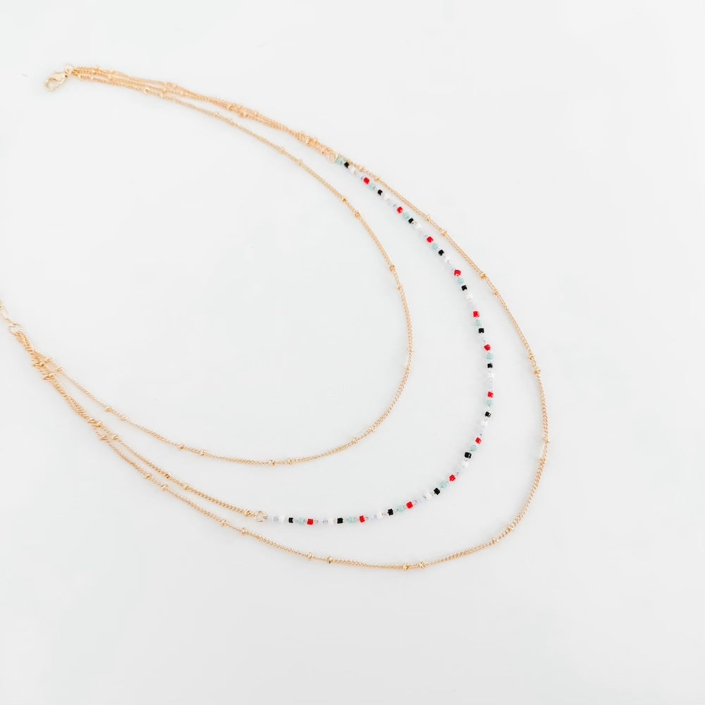 Tani Triple Layer Bead Necklace from Pretty Simple