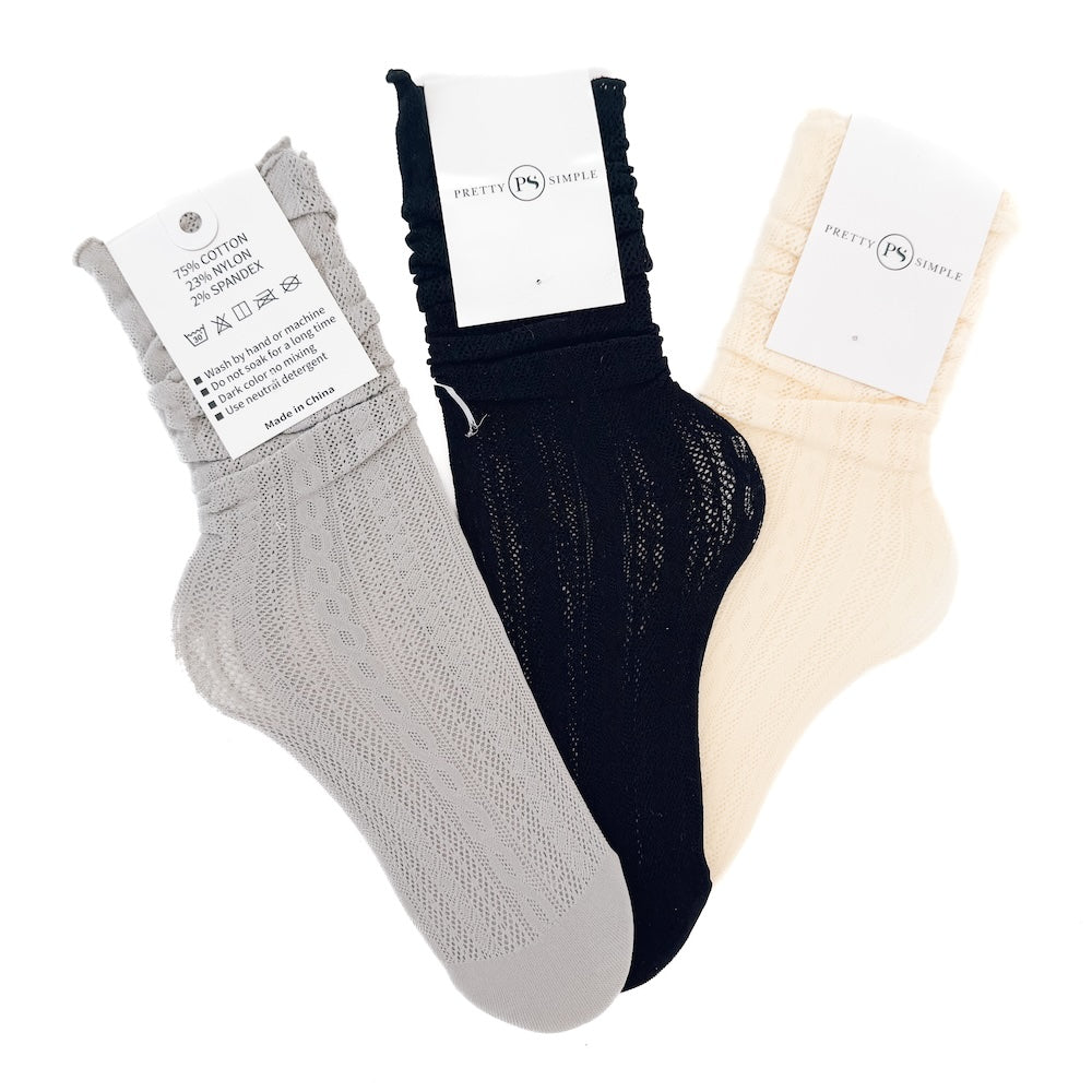 Sawyer Scrunch Mid Calf Socks from Pretty Simple