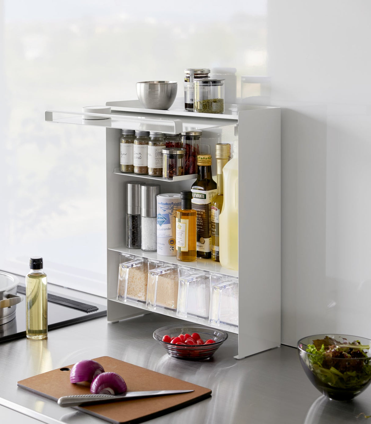 Concealable Spice Rack - Steel from Yamazaki Home