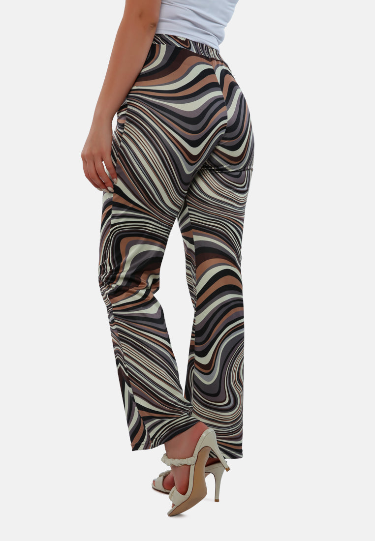 Psychedelic Print High Waist Trousers from London Rag International