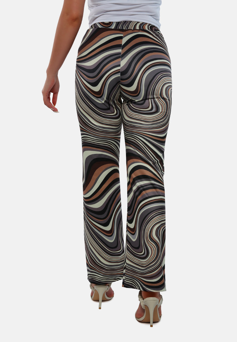Psychedelic Print High Waist Trousers from London Rag International