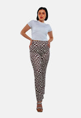 Psychedelic Print High Waist Trousers from London Rag International