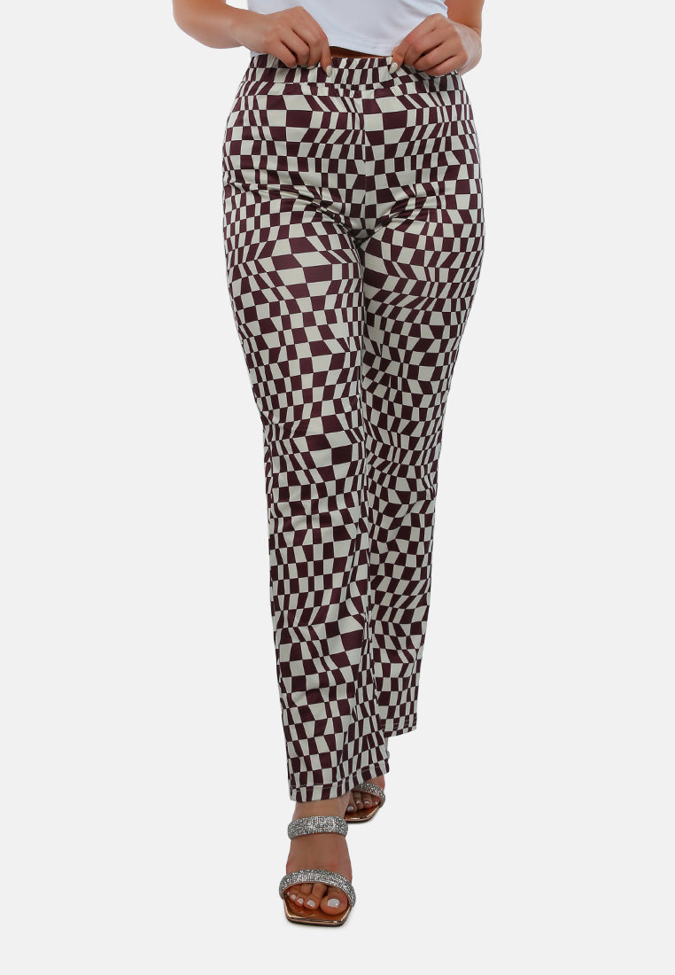 Psychedelic Print High Waist Trousers from London Rag International