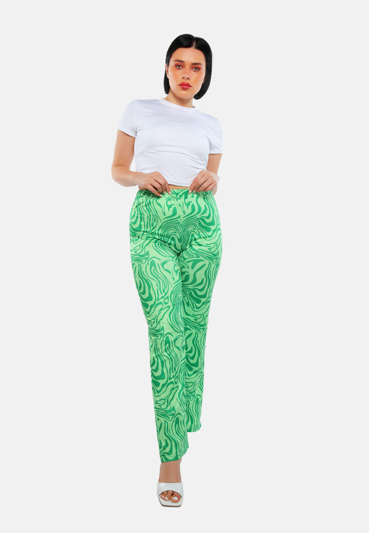 Psychedelic Print High Waist Trousers from London Rag International