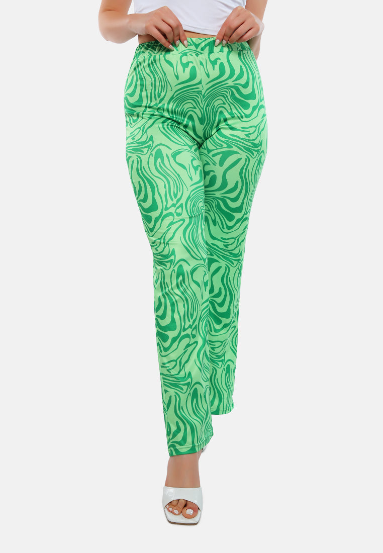 Psychedelic Print High Waist Trousers from London Rag International